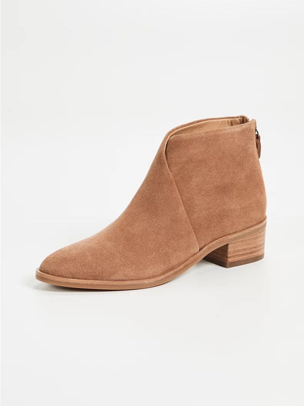 Soludos Venetian Suede Leather Tan Ankle Bootie Size 9